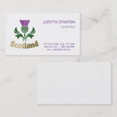 Schottische Emblemdistel Visitenkarte (Vorne/Hinten)