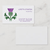 Schottische Emblemdistel Visitenkarte (Vorne/Hinten)