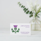 Schottische Emblemdistel Visitenkarte (Stehend Vorderseite)