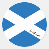 Schottische Fahnen, Urlaub/Sport Runder Aufkleber (Vorderseite)