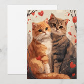 Schottische Falten Katzen Valentinstag Feiertagskarte (Vorne/Hinten)