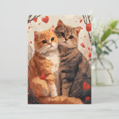 Schottische Falten Katzen Valentinstag Feiertagskarte (Stehend Vorderseite)
