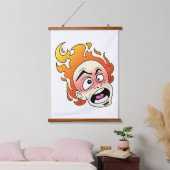 Schottische Feuerlöschlampe aus Holz, Topped Wall Wandteppich Mit Holzrahmen (Schlafzimmer)