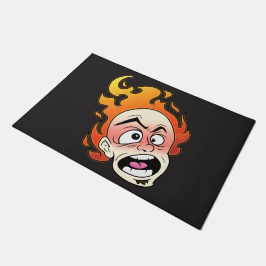 Schottische Feuertürmatte Fußmatte (Schrägansicht)