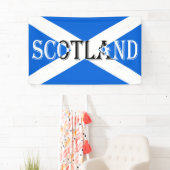 Schottische Flagge auf invertierter Seite Banner (Insitu)