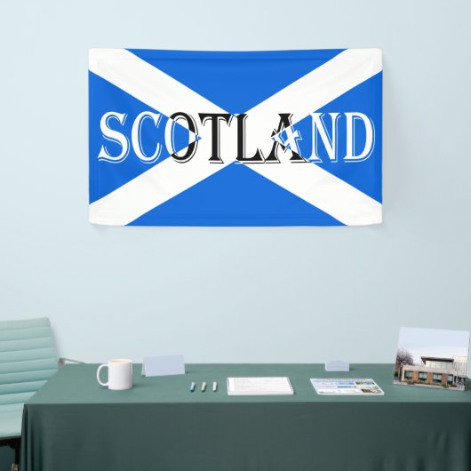 Schottische Flagge auf invertierter Seite Banner (Messeveranstaltung)