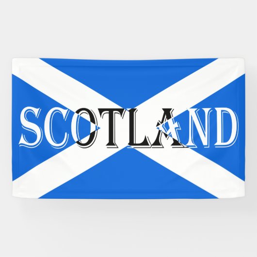 Schottische Flagge auf invertierter Seite Banner (Horizontal)
