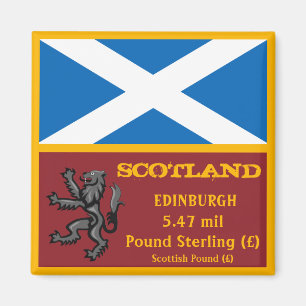 Schottische Flagge, Edinburgh & Schottland, Reise/ Magnet