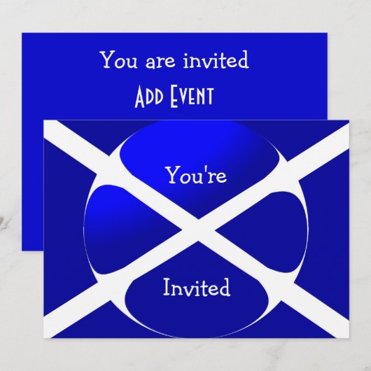 Schottische Flagge Einladung (Vorne/Hinten)