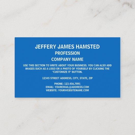 Schottische Flagge, Flagge Schottlands Visitenkarte (Rückseite)