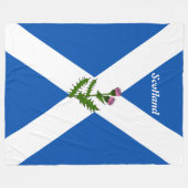 Schottische Flagge Fleecedecke (Vorderseite (Horizontal))