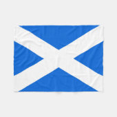 Schottische Flagge Fleecedecke (Vorderseite (Horizontal))
