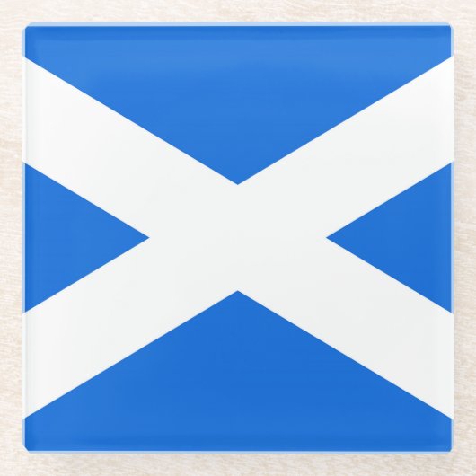 Schottische Flagge Glasuntersetzer (Vorderseite)