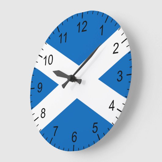 Schottische Flagge Große Wanduhr (Winkel)