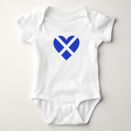 Schottische Flagge-inspirierte Herzen Schottlands Baby Strampler