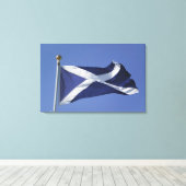 Schottische Flagge Leinwanddruck (Insitu (Holzboden))