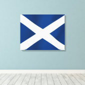 Schottische Flagge Leinwanddruck (Insitu (Holzboden))