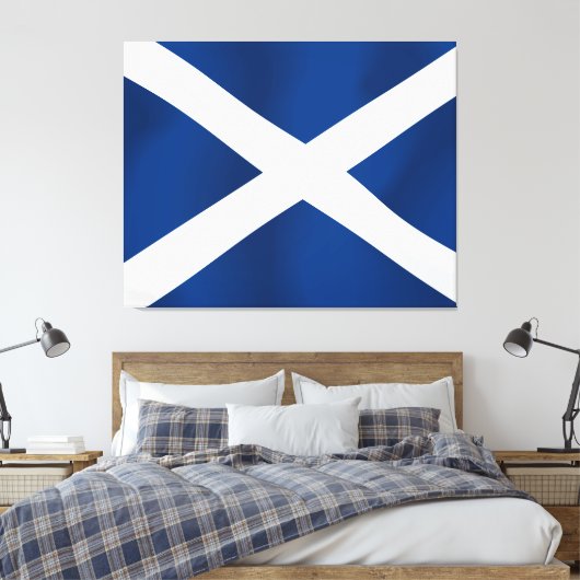 Schottische Flagge Leinwanddruck (Insitu (Schlafzimmer))