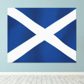 Schottische Flagge Leinwanddruck (Insitu (Holzboden))