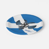 Schottische Flagge & Löwenherz, schottisches Party Pappteller (Schrägansicht)