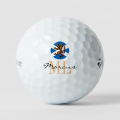 Schottische Flagge Mit Monogramm, Rampant & Schott Golfball (Vorderseite)
