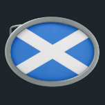 Schottische Flagge Ovale Gürtelschnalle<br><div class="desc">Scottish Flag Belt Buckle Design © Trinkets and Things 2017 - AHP Design. Alle Rechte vorbehalten. 030417</div>