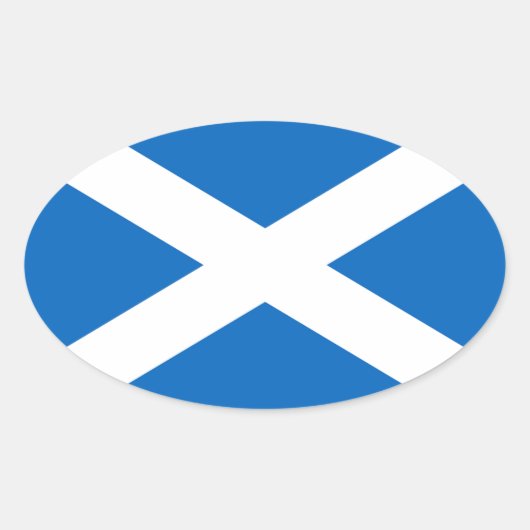Schottische Flagge Ovaler Aufkleber (Vorderseite)