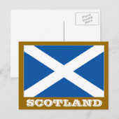 Schottische Flagge Postkarte (Vorne/Hinten)