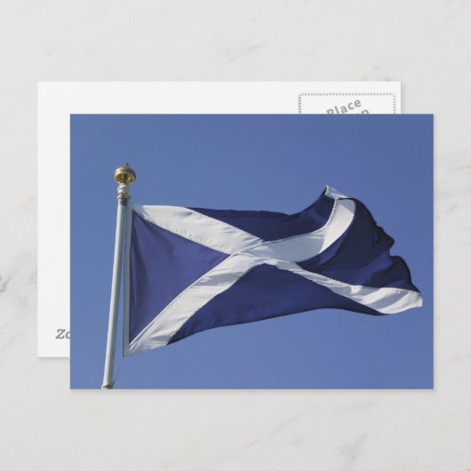Schottische Flagge Postkarte (Vorne/Hinten)