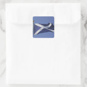 Schottische Flagge Quadratischer Aufkleber (Tasche)