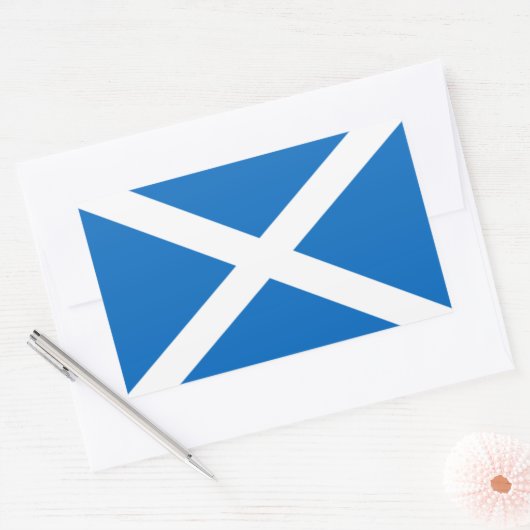 Schottische Flagge Rechteckiger Aufkleber (Umschlag)