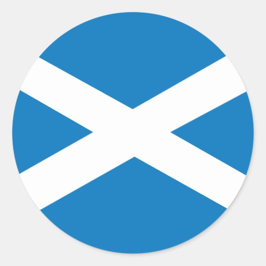 Schottische Flagge Runder Aufkleber (Vorderseite)