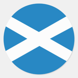 Schottische Flagge Runder Aufkleber