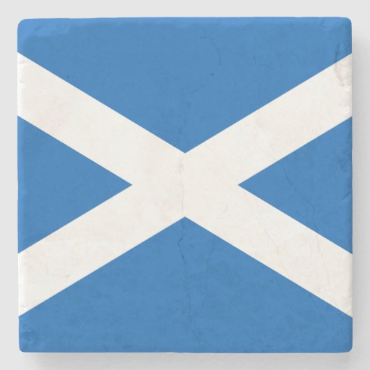 Schottische Flagge (Salreifen) (Schottische Flagge Steinuntersetzer (Vorderseite)