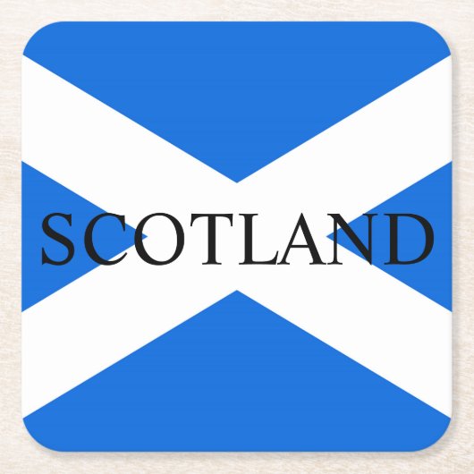 Schottische Flagge - schottische Küste Rechteckiger Pappuntersetzer (Vorderseite)