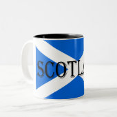 Schottische Flagge - schottischer Minister Zweifarbige Tasse (Vorderseite Links)