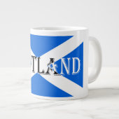 Schottische Flagge Schottland Invertierte Jumbo-Ta Jumbo-Tasse (Vorderseite Rechts)