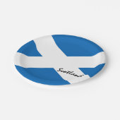 Schottische Flagge & Schottland Land Patriots/Spor Pappteller (Schrägansicht)