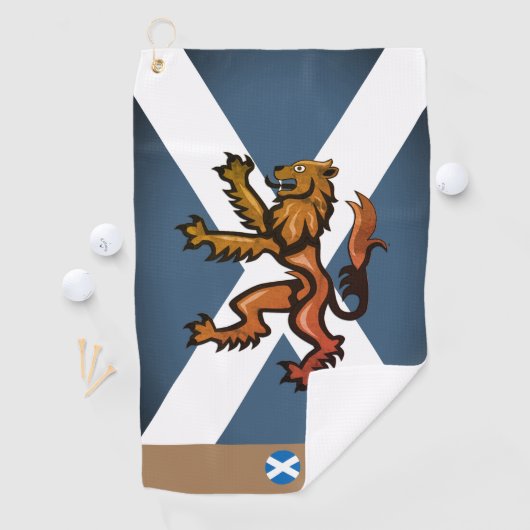 Schottische Flagge & Schottland, mit Monogramm /Ra Golfhandtuch (Insitu)