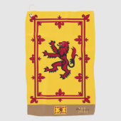 Schottische Flagge & Schottland, mit Monogramm /Ra Golfhandtuch (Vorderseite)