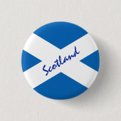 Schottische Flagge & Schottland - Reisen, Urlaub / Button (Vorderseite)