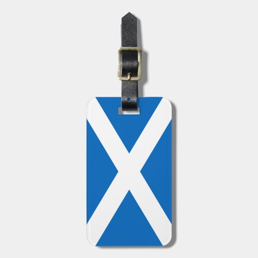 Schottische Flagge Schottlands Saint-Andrew's Cros Gepäckanhänger (Vorderseite vertikal)