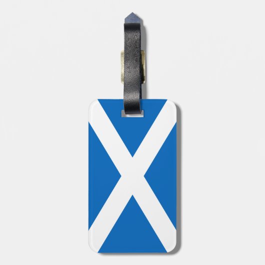 Schottische Flagge Schottlands Saint-Andrew's Cros Gepäckanhänger (Rückseite vertikal)