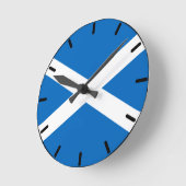 Schottische Flagge Schottlands Saint-Andrew's Cros Runde Wanduhr (Winkel)
