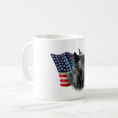 Schottische Flagge (schwarz) Kaffeetasse (Vorderseite Links)