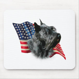 Schottische Flagge (schwarz) Mousepad