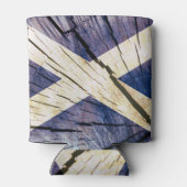 Schottische Flagge - Tree Trunk Wood Dosenkühler (Rückseite)
