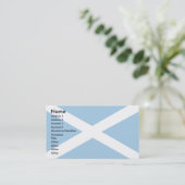 Schottische Flagge Visitenkarte (Stehend Vorderseite)