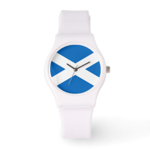Schottische Flagge von Schottland, Saint-Andrew-Kr Armbanduhr