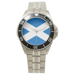 Schottische Flagge von Schottland, Saint-Andrew-Kr Armbanduhr
